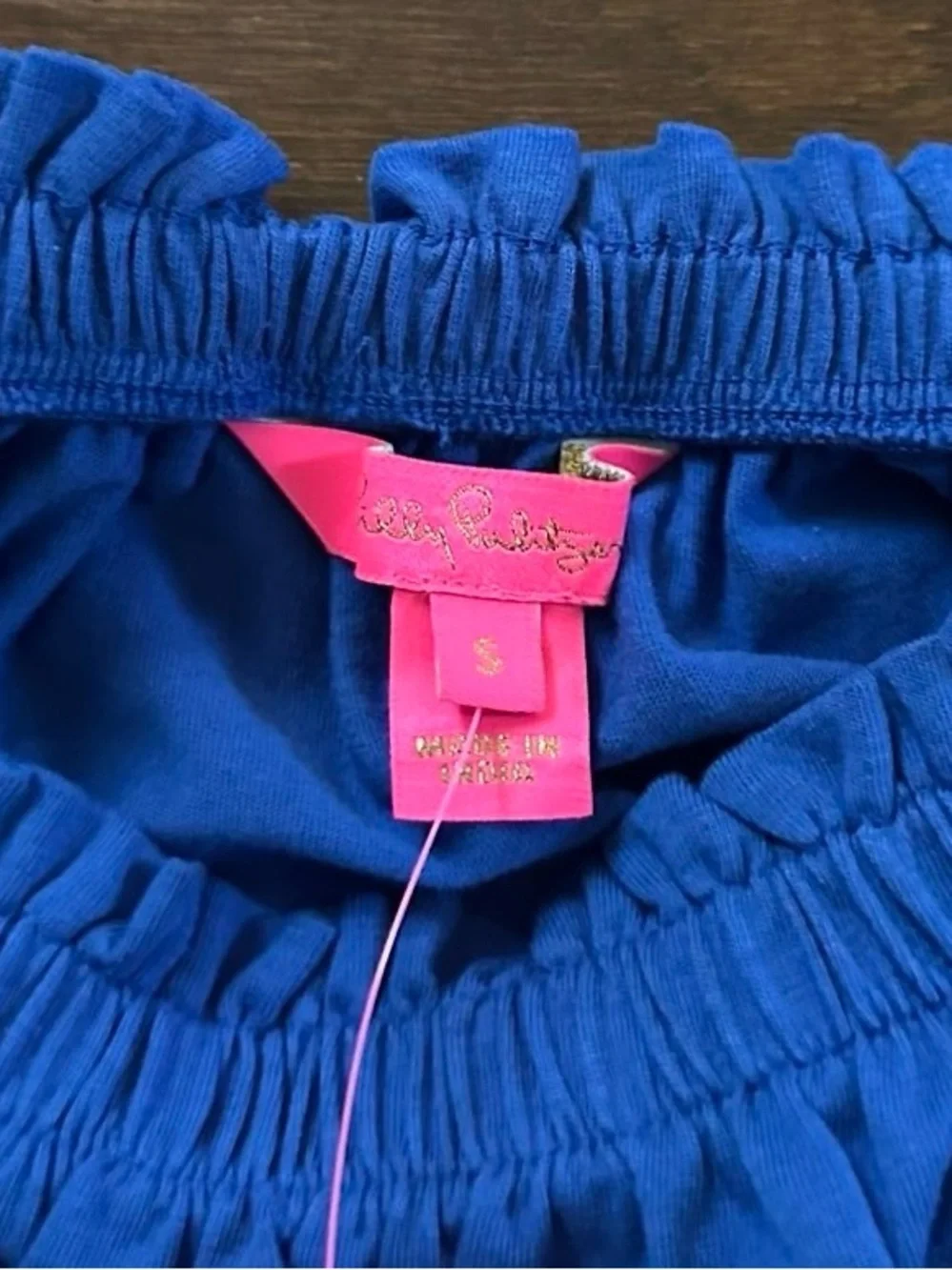 Lilly Pulitzer Fayette Off-The-Shoulder Top Blue size Small-NWT - Picture 5 of 8